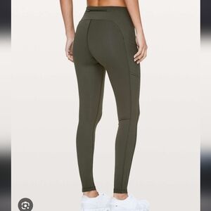 lululemon athletica Olive Green High-Rise Performance Leggings